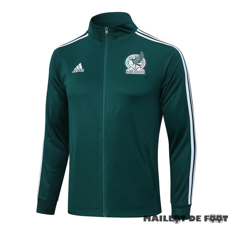 Foot Maillot Pas Cher Ensemble Complet longue fermeture éclair vêtements De Sport Mexique 2023 Vert