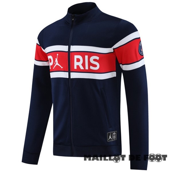 Foot Maillot Pas Cher Ensemble Complet longue fermeture éclair vêtements De Sport Paris Saint Germain 2023 2024 Bleu Rouge Blanc