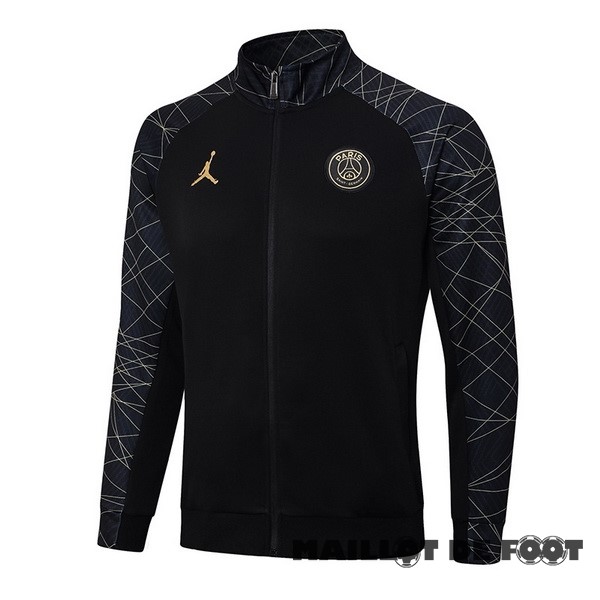 Foot Maillot Pas Cher Ensemble Complet longue fermeture éclair vêtements De Sport Paris Saint Germain 2023 2024 Noir Gris