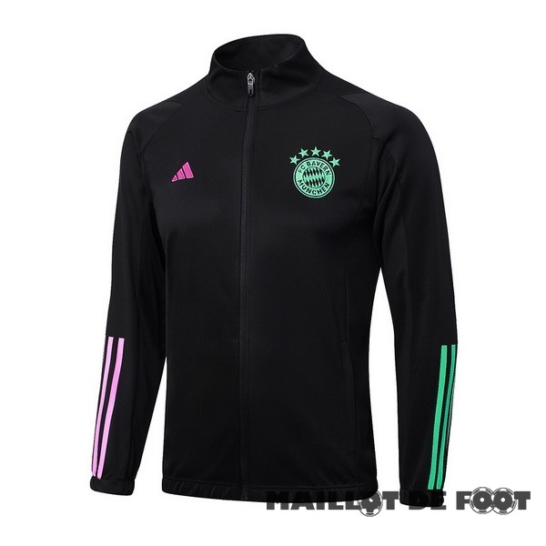 Foot Maillot Pas Cher Ensemble Complet longue fermeture éclair vêtements De Sport Real Madrid 2023 2024 Noir Purpura