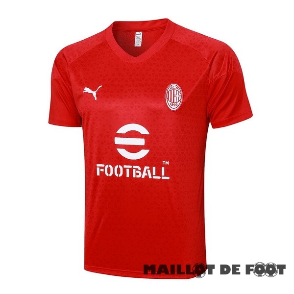 Foot Maillot Pas Cher Entrainement AC Milan 2023 2024 Rouge Blanc