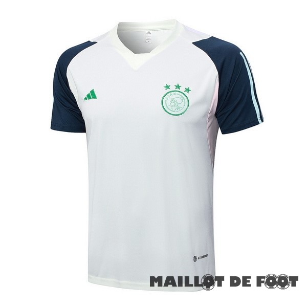 Foot Maillot Pas Cher Entrainement Ajax 2023 2024 Gris Bleu