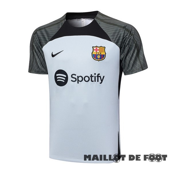 Foot Maillot Pas Cher Entrainement Barcelona 2023 2024 Gris Clair Vert