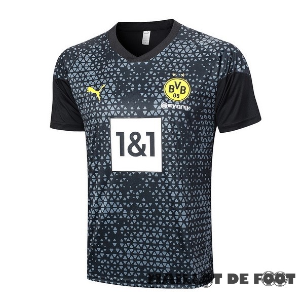 Foot Maillot Pas Cher Entrainement Borussia Dortmund 2023 2024 Noir Gris