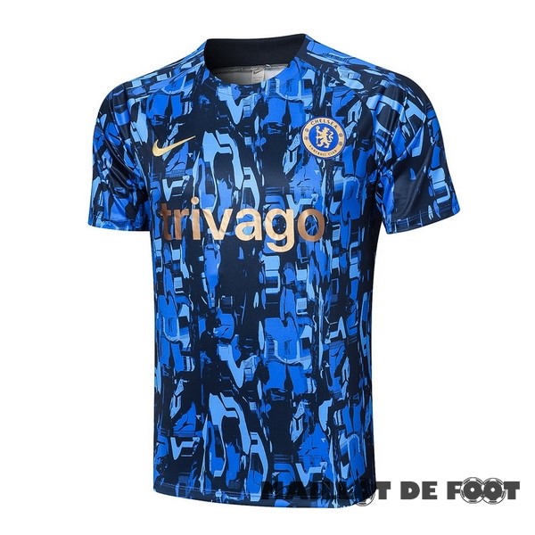 Foot Maillot Pas Cher Entrainement Chelsea 2023 2024 Bleu Jaune