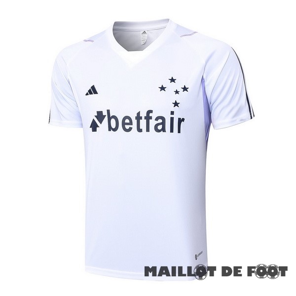 Foot Maillot Pas Cher Entrainement Cruzeiro 2023 2024 Blanc Purpura