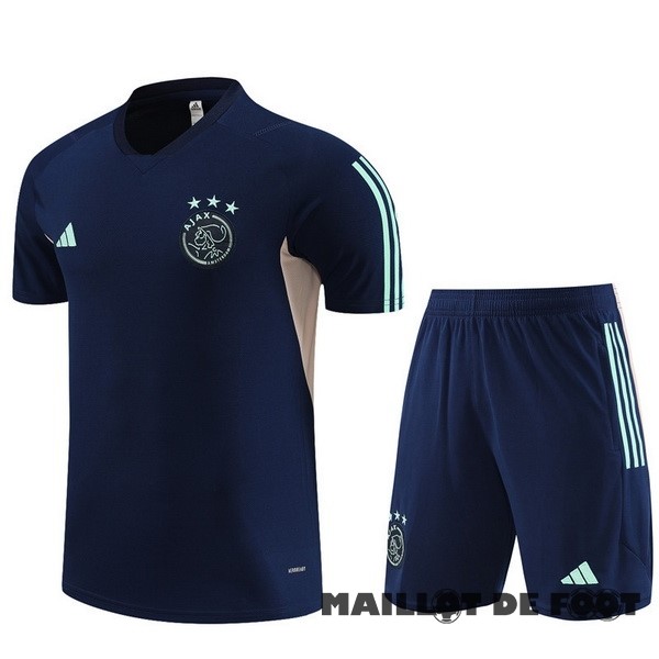 Foot Maillot Pas Cher Entrainement Ensemble Complet Ajax 2023 2024 Bleu Marine I Rose