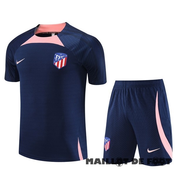 Foot Maillot Pas Cher Entrainement Ensemble Complet Atlético Madrid 2023 2024 Bleu Marine Rose