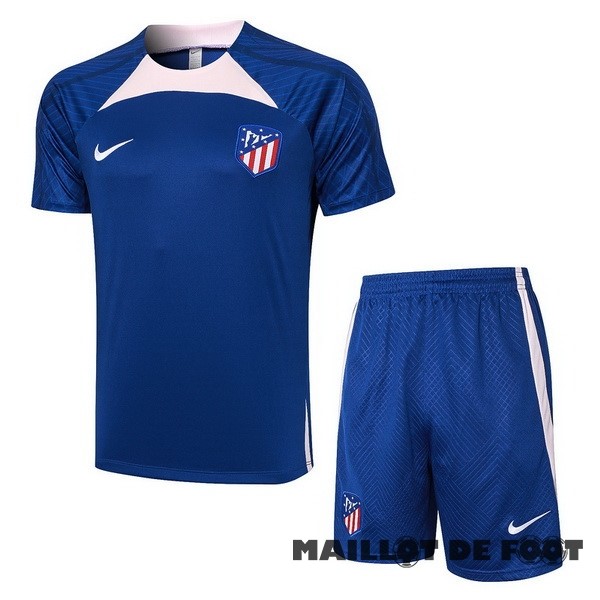 Foot Maillot Pas Cher Entrainement Ensemble Complet Atlético Madrid 2023 2024 Bleu Rose