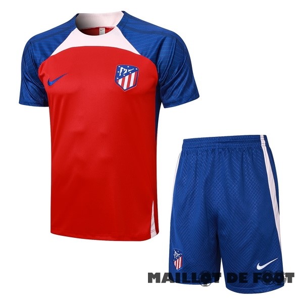 Foot Maillot Pas Cher Entrainement Ensemble Complet Atlético Madrid 2023 2024 Rouge Bleu Rose