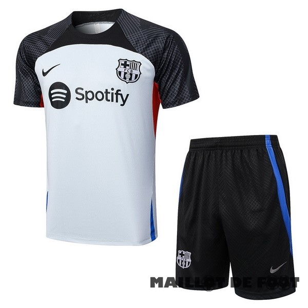 Foot Maillot Pas Cher Entrainement Ensemble Complet Barcelona 2023 2024 Gris Clair Noir