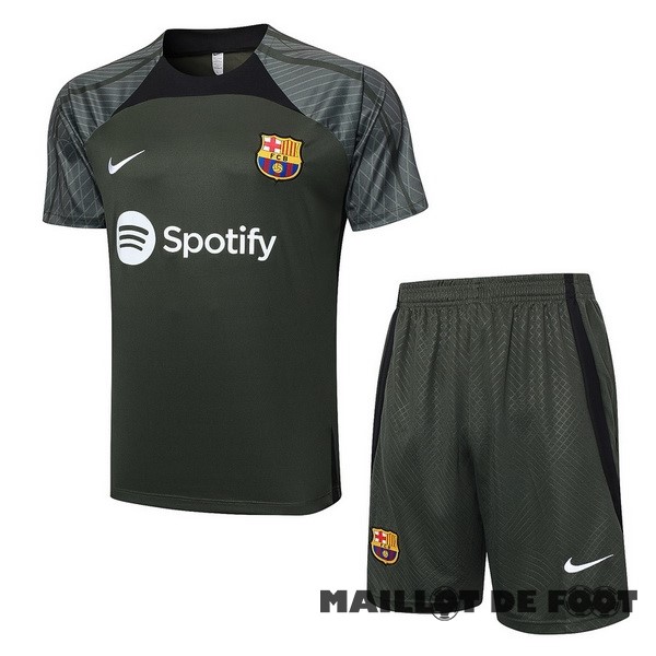 Foot Maillot Pas Cher Entrainement Ensemble Complet Barcelona 2023 2024 Vert I Marine