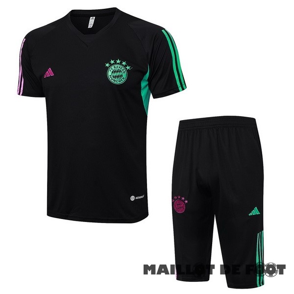 Foot Maillot Pas Cher Entrainement Ensemble Complet Bayern Múnich 2023 2024 Noir Purpura Vert