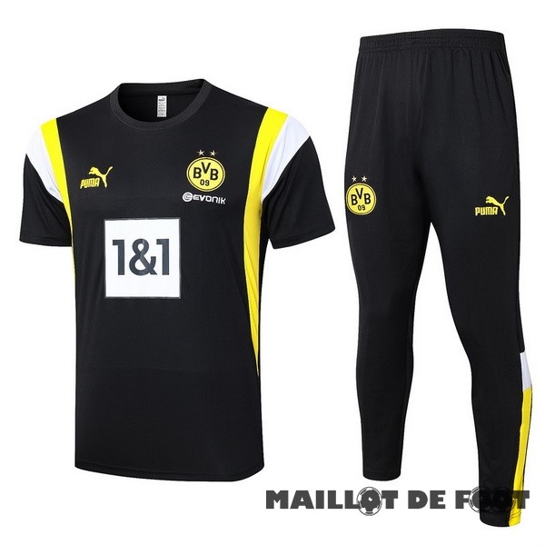 Foot Maillot Pas Cher Entrainement Ensemble Complet Borussia Dortmund 2023 2024 Noir Jaune Blanc