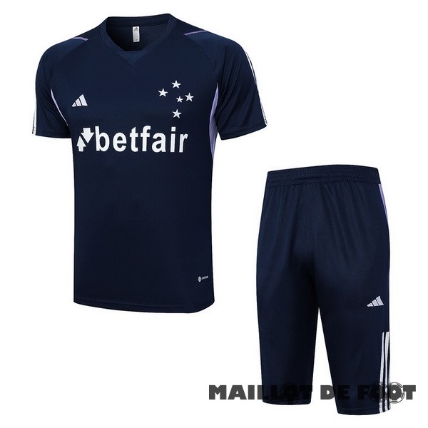 Foot Maillot Pas Cher Entrainement Ensemble Complet Cruzeiro 2023 2024 Bleu Marine I Purpura