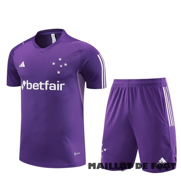 Foot Maillot Pas Cher Entrainement Ensemble Complet Cruzeiro 2023 2024 Purpura