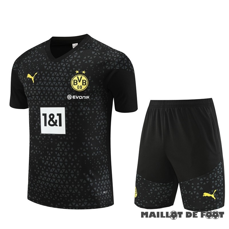 Foot Maillot Pas Cher Entrainement Ensemble Complet Enfant Borussia Dortmund 2023 2024 Noir