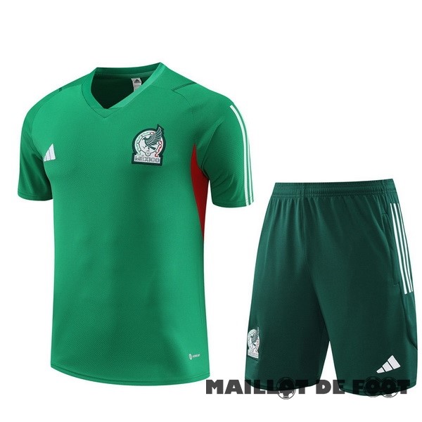 Foot Maillot Pas Cher Entrainement Ensemble Complet Enfant Mexique 2023 Vert