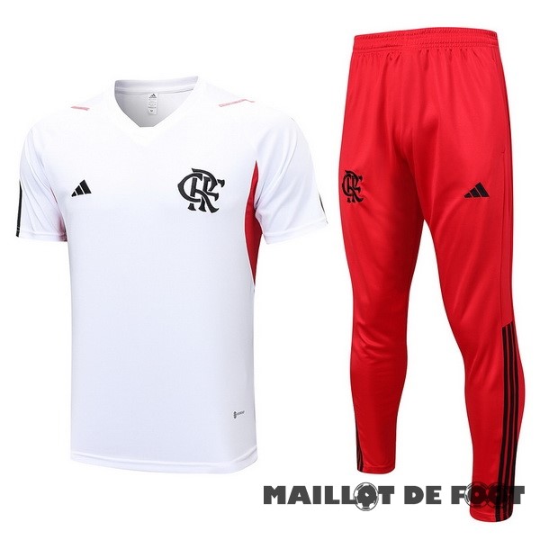 Foot Maillot Pas Cher Entrainement Ensemble Complet Flamengo 2023 2024 Blanc I Rouge