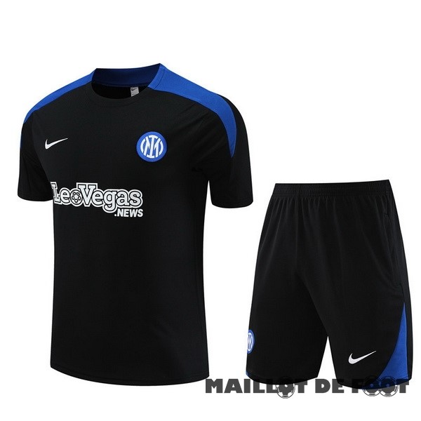 Foot Maillot Pas Cher Entrainement Ensemble Complet Inter Milán 2023 2024 Noir Bleu