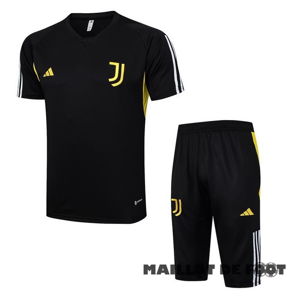 Foot Maillot Pas Cher Entrainement Ensemble Complet Juventus 2023 2024 Noir I Jaune