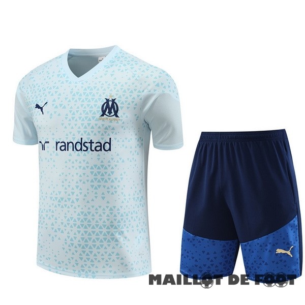 Foot Maillot Pas Cher Entrainement Ensemble Complet Marsella 2023 2024 Blanc I Bleu