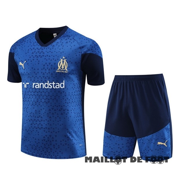 Foot Maillot Pas Cher Entrainement Ensemble Complet Marsella 2023 2024 Bleu