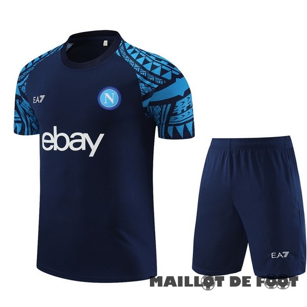 Foot Maillot Pas Cher Entrainement Ensemble Complet Napoli 2023 2024 Bleu Marine