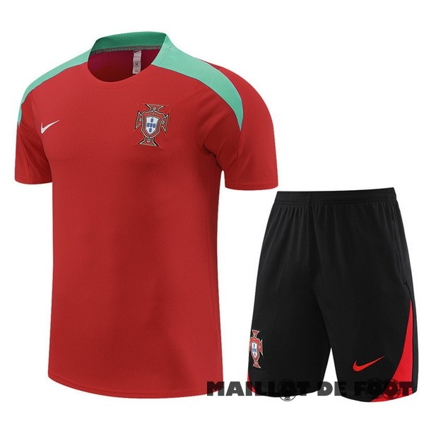 Foot Maillot Pas Cher Entrainement Ensemble Complet Portugal 2024 Rouge Noir