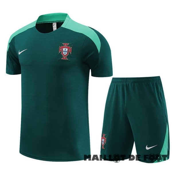 Foot Maillot Pas Cher Entrainement Ensemble Complet Portugal 2024 Vert