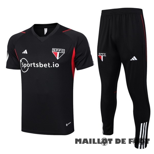 Foot Maillot Pas Cher Entrainement Ensemble Complet São Paulo 2023 2024 Noir I Rouge