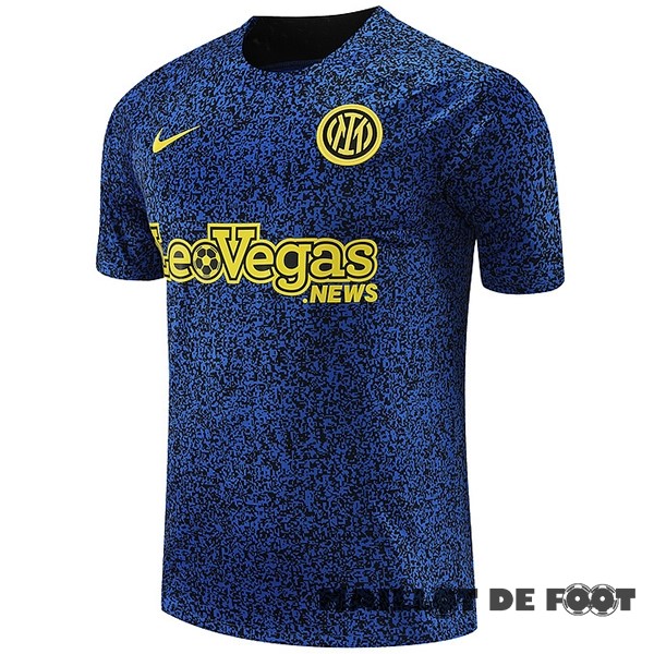 Foot Maillot Pas Cher Entrainement Inter Milán 2023 2024 Bleu Jaune