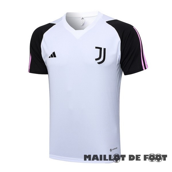 Foot Maillot Pas Cher Entrainement Juventus 2023 2024 Noir Blanc Rose