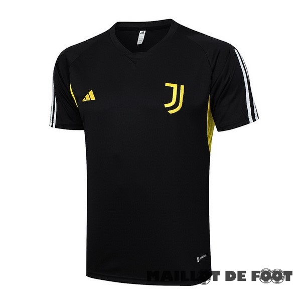 Foot Maillot Pas Cher Entrainement Juventus 2023 2024 Noir Jaune