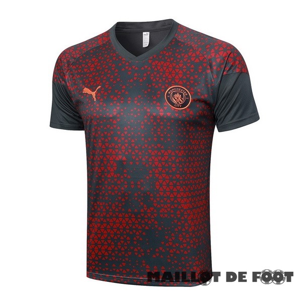 Foot Maillot Pas Cher Entrainement Manchester City 2023 2024 Rouge Gris