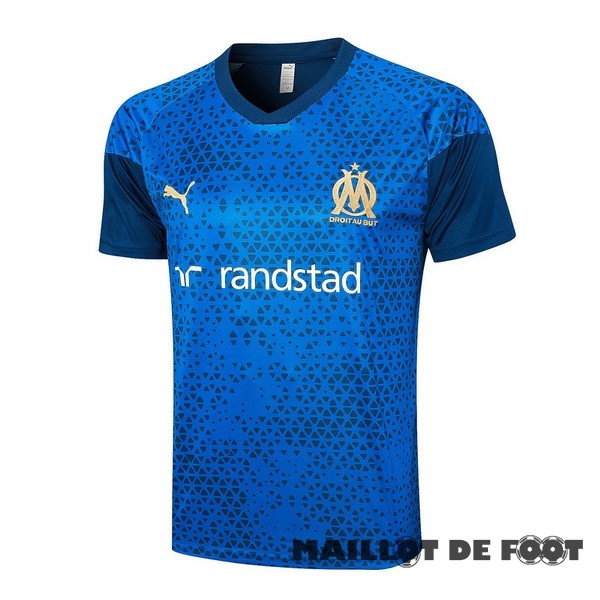 Foot Maillot Pas Cher Entrainement Marsella 2023 2024 Bleu Blanc