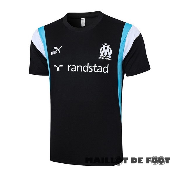 Foot Maillot Pas Cher Entrainement Marsella 2023 2024 Noir Bleu Blanc