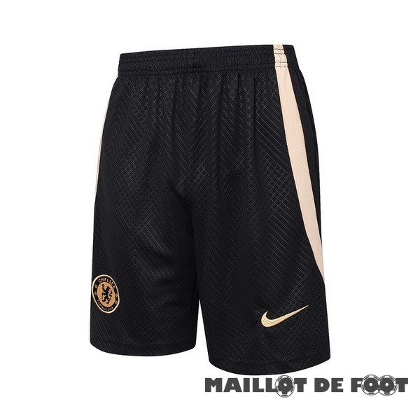 Foot Maillot Pas Cher Entrainement Pantalon Chelsea 2023 2024 Noir Blanc Jaune