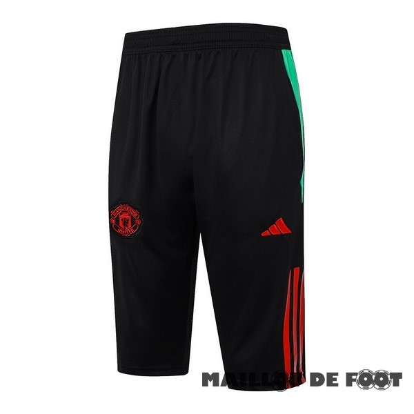 Foot Maillot Pas Cher Entrainement Pantalon Manchester United 2023 2024 Noir Rouge Vert