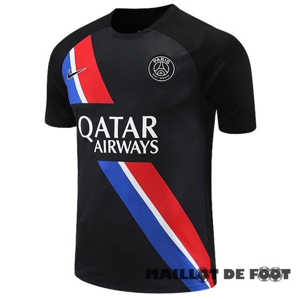 Foot Maillot Pas Cher Entrainement Paris Saint Germain 2023 2024 Noir Rouge Bleu