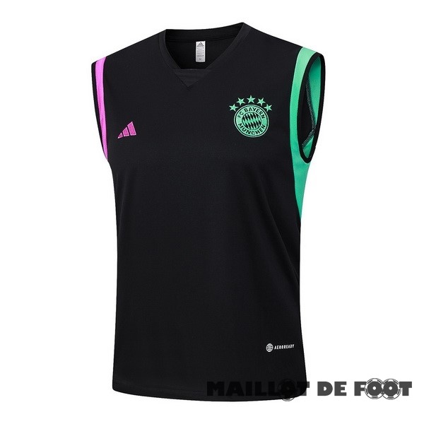 Foot Maillot Pas Cher Entrainement Sans Manches Bayern Múnich 2023 2024 Noir Purpura Vert