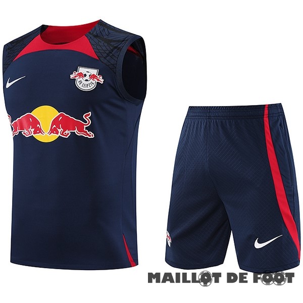 Foot Maillot Pas Cher Entrainement Sans Manches Ensemble Complet Leipzig 2023 2024 Bleu Marine