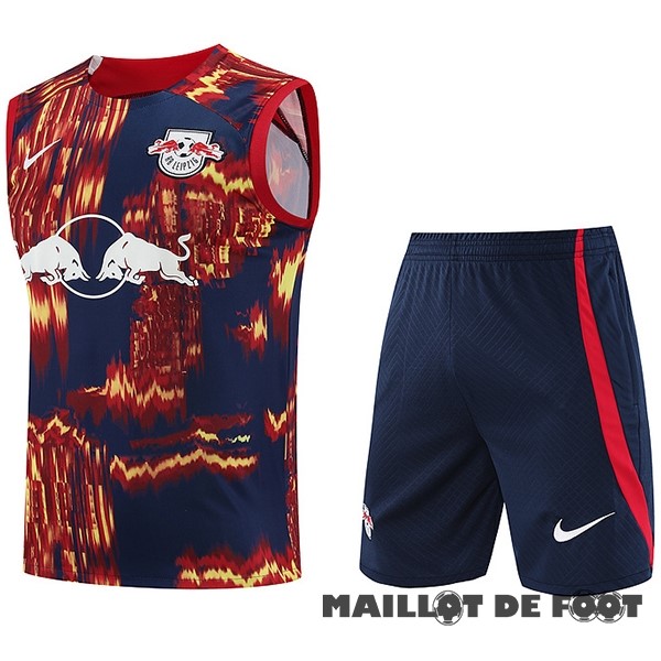 Foot Maillot Pas Cher Entrainement Sans Manches Ensemble Complet Leipzig 2023 2024 Rouge Bleu