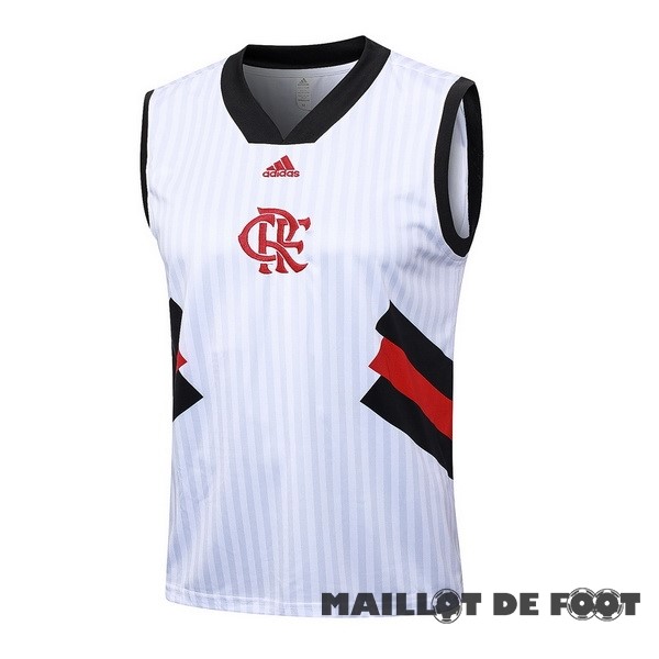 Foot Maillot Pas Cher Entrainement Sans Manches Flamengo 2023 2024 Blanc I Noir