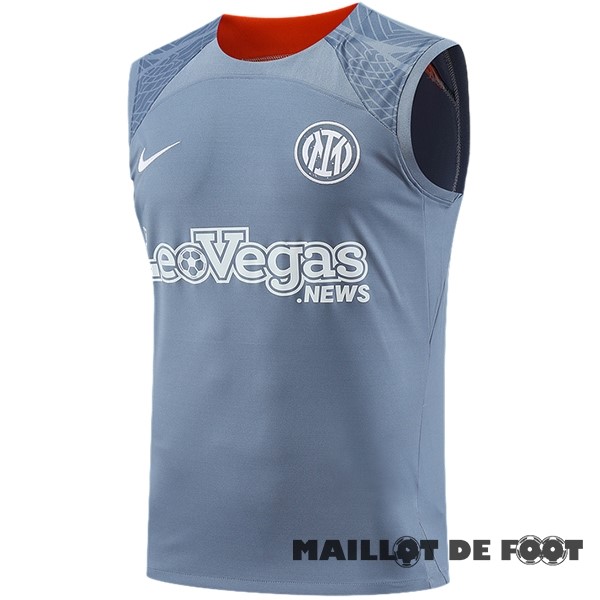 Foot Maillot Pas Cher Entrainement Sans Manches Inter Milán 2023 2024 Gris