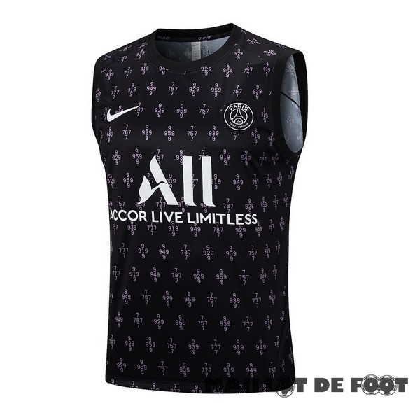 Foot Maillot Pas Cher Entrainement Sans Manches Paris Saint Germain 2023 2024s Noir Rose Blanc