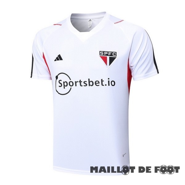 Foot Maillot Pas Cher Entrainement São Paulo 2023 2024 Blanc Rouge