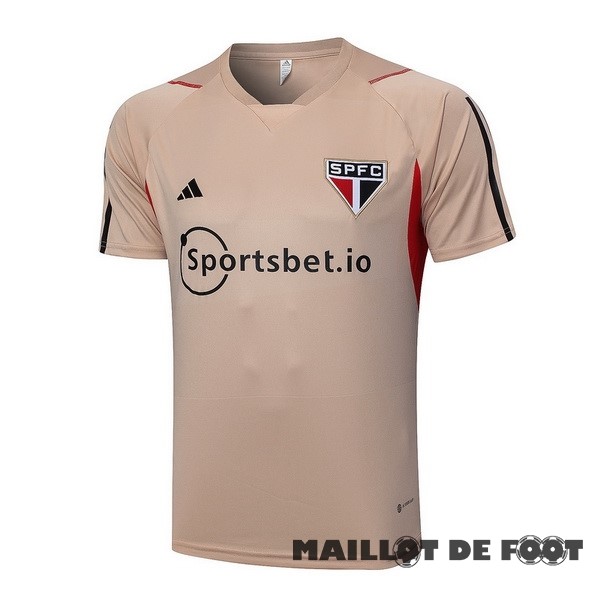 Foot Maillot Pas Cher Entrainement São Paulo 2023 2024 Jaune Orange