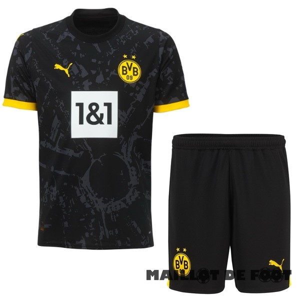 Foot Maillot Pas Cher Exterieur Conjunto De Enfant Borussia Dortmund 2023 2024 Noir Jaune