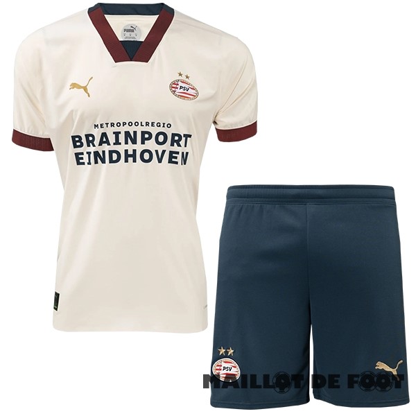 Foot Maillot Pas Cher Exterieur Conjunto De Enfant Eindhoven 2023 2024 Jaune